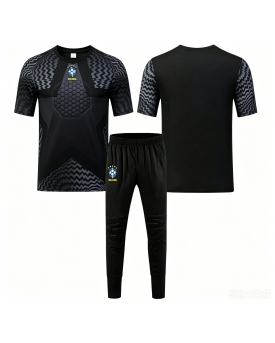 Billige Fotballdrakt Brasil Keeper Replika Hjemmedraktsett Barn VM 2026 Kortermet (med bukser)